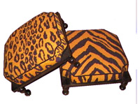 animal print stools